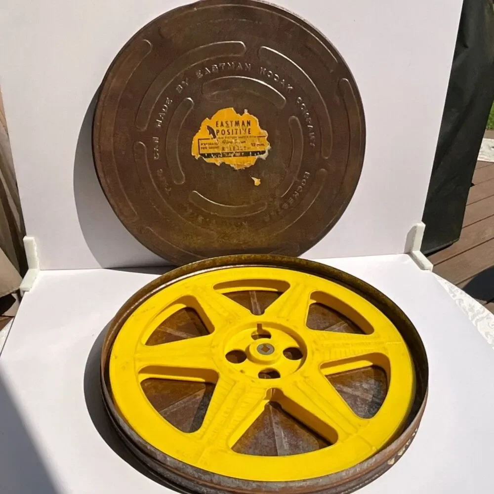 Vintage Eastman Kodak 32mm Metal Film Reel Movie Theater Industrial Decor